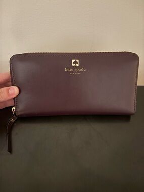 Kate Spade Dark Purple Leather Wallet